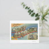 North CarolinaGroße Buchstabenszenen 2 Postkarte (Stehend Vorderseite)