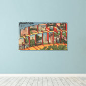 North CarolinaGroße Buchstabenszenen Leinwanddruck (Insitu (Holzboden))