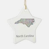 North Carolinakarte Keramik Ornament (Rechts)