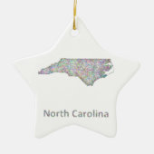 North Carolinakarte Keramik Ornament (Vorne)