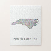 North Carolinakarte Puzzle (Vertikal)