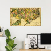 North CarolinaPanoramakarte Poster (Heimbüro)