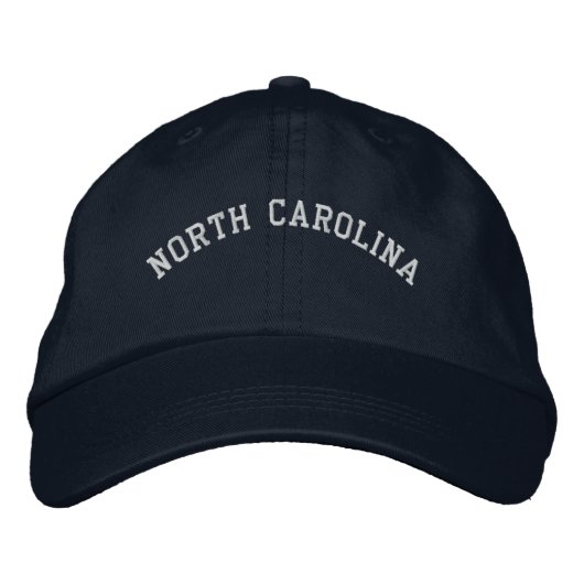 North Carolinia bestickt Cap Navy Blue Bestickte Baseballkappe (Vorderseite)