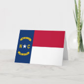 North Carolinian Flag, Flag of North Carolina Karte (Vorderseite)