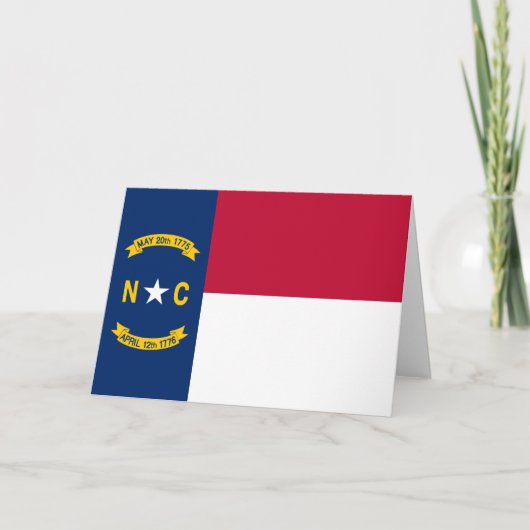 North Carolinian Flag, Flag of North Carolina Karte (Vorderseite)