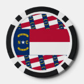 North Carolinian Flag, Flag of North Carolina Pokerchips (Rückseite)