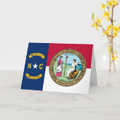 North Carolinian Flag & Seal, North Carolina Karte (Gelbe Blume)