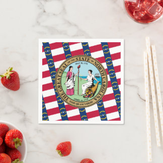 North Carolinian Flag & Seal, North Carolina Serviette