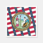 North Carolinian Flag & Seal, North Carolina Serviette (Vorderseite)