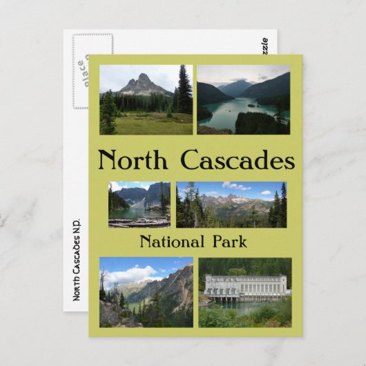 North Cascades Collage 1 Postkarte (Vorne/Hinten)
