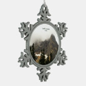 North Cascades Mountain Foto Schneeflocken Zinn-Ornament (Links)