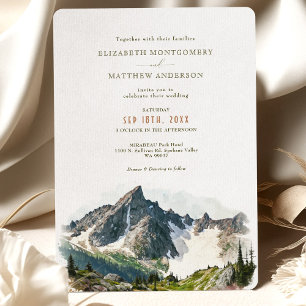 North Cascades Mountain Park Hochzeit in Urlaubsor Einladung