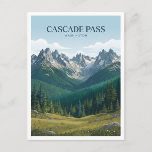 North Cascades National Park — Cascade Pass Reise Postkarte