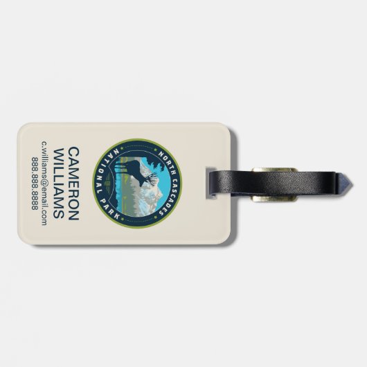 North Cascades National Park Gepäckanhänger (Rückseite horizontal)