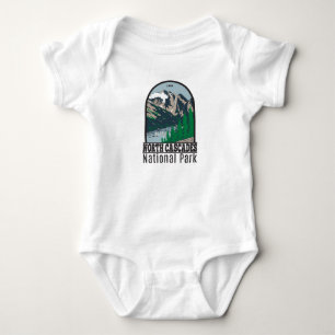 North Cascades National Park Mount Triumph Vintage Baby Strampler