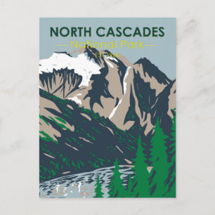 North Cascades National Park Mount Triumph Vintage Postkarte