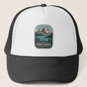 North Cascades National Park Vintage Abzeichen Truckerkappe