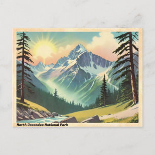 North Cascades National Park Vintage Postkarte