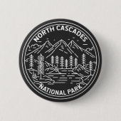 North Cascades National Park Washington Monoline Button (Vorderseite)