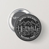 North Cascades National Park Washington Monoline Button (Vorne & Hinten)