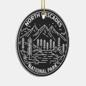 North Cascades National Park Washington Monoline Keramik Ornament (Rechts)