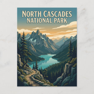 North Cascades National Park Washington Poster Postkarte