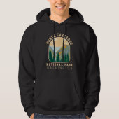 North Cascades National Park Washington Retro Vint Hoodie (Vorderseite)