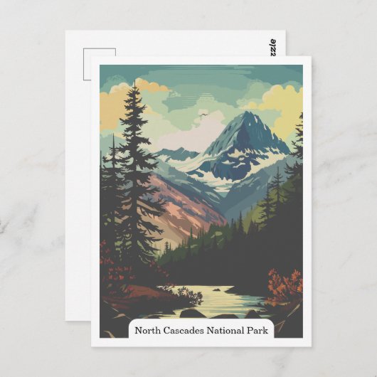North Cascades National Park, Washington USA Postkarte (Vorne/Hinten)