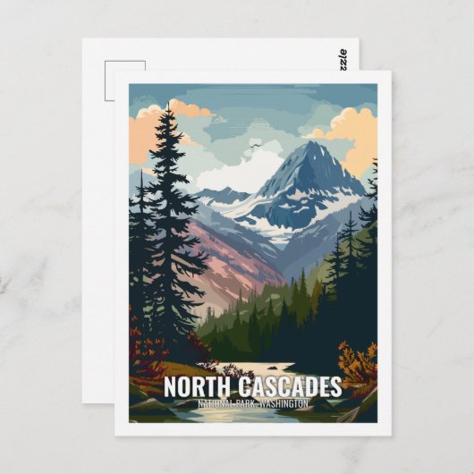 North Cascades National Park Washington USA Postkarte (Vorne/Hinten)