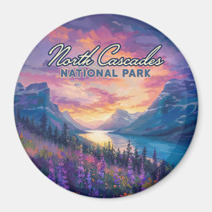 North Cascades National Park Washington Vintage-Re Magnet