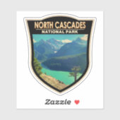 North Cascades National Park Washington Watercolor Aufkleber (Blatt)