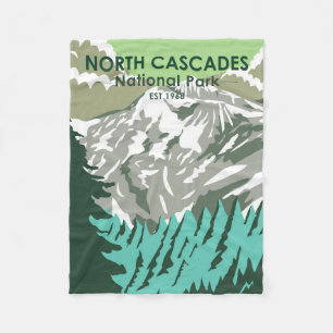 North Cascades Nationalpark Goode Mountain Retro Fleecedecke