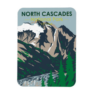 North Cascades Nationalpark Mount Triumph Vintag Magnet