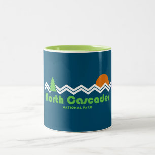North Cascades Nationalpark Retro Zweifarbige Tasse