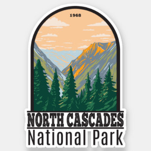 North Cascades Nationalpark Washington Vintag Aufkleber