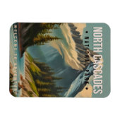 North Cascades Nationalpark Washington Vintag Magnet (Horizontal)