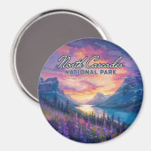 North Cascades Nationalpark Washington Vintag Magnet (Vorderseite/Rückseite)