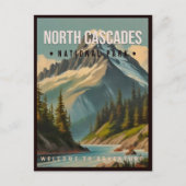 North Cascades Nationalpark Washington Vintag Postkarte (Vorderseite)