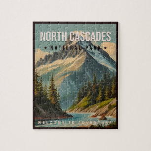 North Cascades Nationalpark Washington Vintag Puzzle