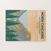 North Cascades Nationalpark Washington Vintag Puzzle (Horizontal)