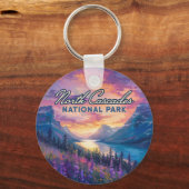 North Cascades Nationalpark Washington Vintag Schlüsselanhänger (Rückseite)