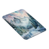 North Cascades Nationalpark Wasserfarben Malereien Magnet (Rechte Seite)