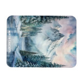 North Cascades Nationalpark Wasserfarben Malereien Magnet (Horizontal)