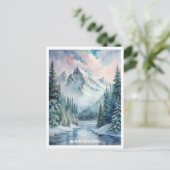 North Cascades Nationalpark Wasserfarben Malereien Postkarte (Stehend Vorderseite)