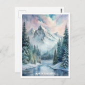North Cascades Nationalpark Wasserfarben Malereien Postkarte (Vorne/Hinten)