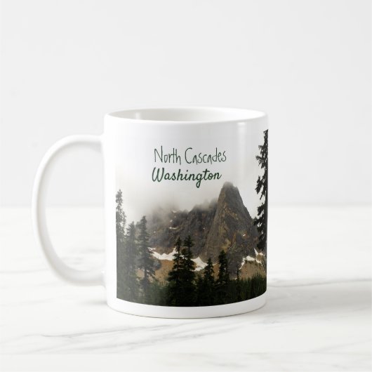 North Cascades Washington Mountain Foto Kaffeetasse (Links)