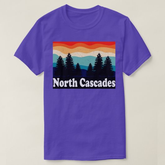 North Cascades Washington Retro T-Shirt (Design vorne)