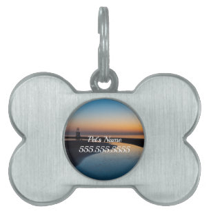 North Chicago Lighthouse Dawn Pet ID Tag Tiermarke