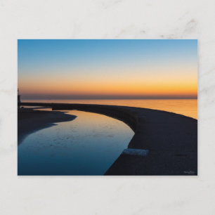 North Chicago Lighthouse Dawn Postkarte