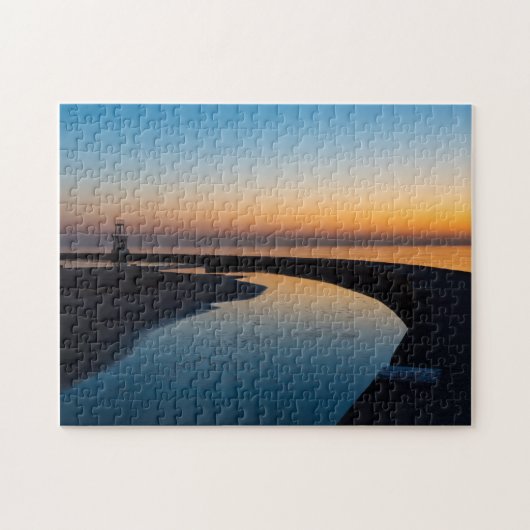 North Chicago Lighthouse Dawn Puzzle (Horizontal)